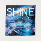 Apen Schaken en Galactische Glans Wandkleed (Voorkant)