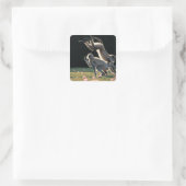apen spelen vierkante sticker (Tas)