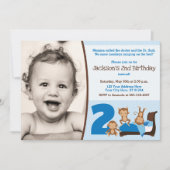 Apen springen op het bed verjaardagsuitnodiging kaart (Voorkant)