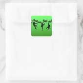Apen Troep Vierkante Sticker (Tas)