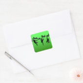 Apen Troep Vierkante Sticker (Envelop)