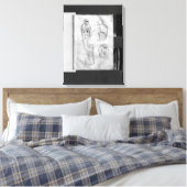 apen uit het Album van de Vallardi Canvas Afdruk (Insitu (Slaapkamer))