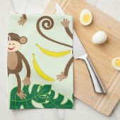 Apen uithangen theedoek (Quarter Fold)