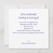 Apen vieren verjaardag, feestapen kaart (Achterkant)