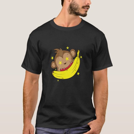 Apen worden aan bananen toegevoegd t-shirt (Voorkant)