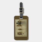 Apen Zakelijke Verjaardag Van Groep Gepersonalisee Bagagelabel (Voorkant verticaal)