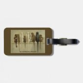 Apen Zakelijke Verjaardag Van Groep Gepersonalisee Bagagelabel (Achterkant horizontaal)