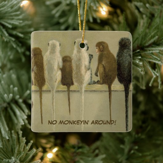 Apen Zakelijke Verjaardag Van Groep Gepersonalisee Keramisch Ornament (Boom)