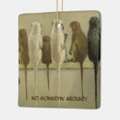 Apen Zakelijke Verjaardag Van Groep Gepersonalisee Keramisch Ornament (Links)