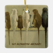 Apen Zakelijke Verjaardag Van Groep Gepersonalisee Keramisch Ornament (Voorkant)