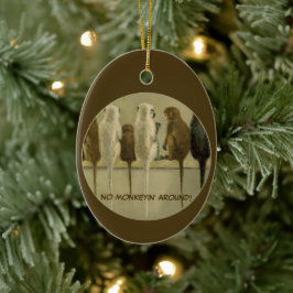 Apen Zakelijke Verjaardag Van Groep Gepersonalisee Keramisch Ornament