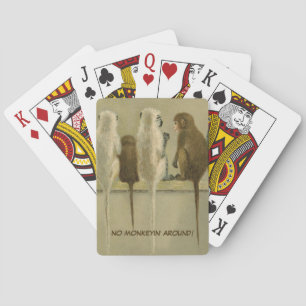 Apen Zakelijke Verjaardag Van Groep Gepersonalisee Pokerkaarten
