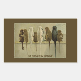 Apen Zakelijke Verjaardag Van Groep Gepersonalisee Rechthoekige Sticker