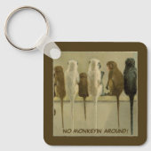 Apen Zakelijke Verjaardag Van Groep Gepersonalisee Sleutelhanger (Voorkant)