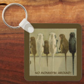 Apen Zakelijke Verjaardag Van Groep Gepersonalisee Sleutelhanger (Voorkant)