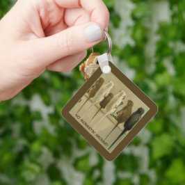 Apen Zakelijke Verjaardag Van Groep Gepersonalisee Sleutelhanger