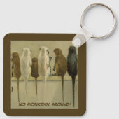 Apen Zakelijke Verjaardag Van Groep Gepersonalisee Sleutelhanger (Achterkant)