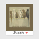 Apen Zakelijke Verjaardag Van Groep Gepersonalisee Sticker (Vel)