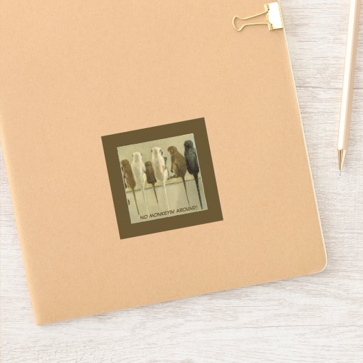 Apen Zakelijke Verjaardag Van Groep Gepersonalisee Sticker (Notitieboek)