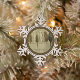 Apen Zakelijke Verjaardag Van Groep Gepersonalisee Tin Sneeuwvlok Ornament