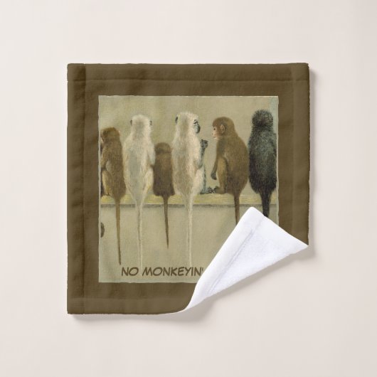 Apen Zakelijke Verjaardag Van Groep Gepersonalisee Washandje (Wasdoekje)