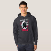 Apen zien code doen Webontwikkelaar humor Hoodie (Voorkant volledig)