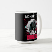 Apen zien code doen Webontwikkelaar humor Koffiemok (Voorkant rechts)
