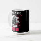 Apen zien code doen Webontwikkelaar humor Koffiemok (Voorkant links)