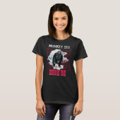 Apen zien code doen Webontwikkelaar humor T-shirt (Voorkant volledig)