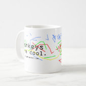Apen zijn cool. koffiemok (Voorkant links)