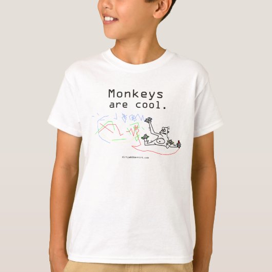 Apen zijn cool. t-shirt (Voorkant)