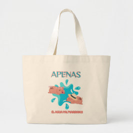 "Apenas el agua pal marrano" varken citaat Grote Tote Bag