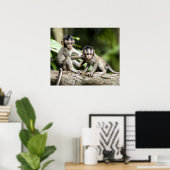 Apenbaby's in Natuur Poster (Thuiskantoor)
