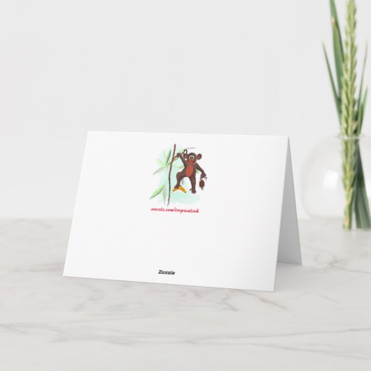 apenbananenkokospalm kaart (Achterkant)