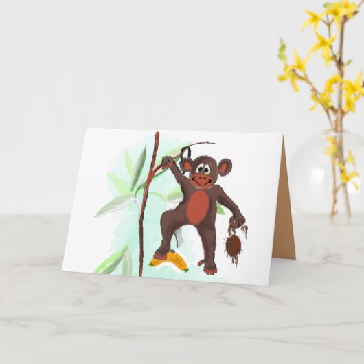 apenbananenkokospalm kaart (Gele Bloem)