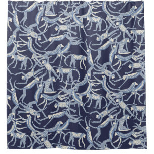 apenblauw douchegordijn