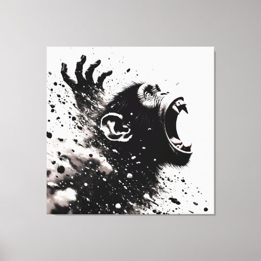 apenexplosie canvas afdruk (Voorkant)