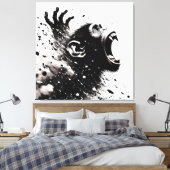 apenexplosie canvas afdruk (Insitu (Slaapkamer))