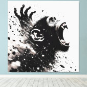 apenexplosie canvas afdruk (Insitu (Houten vloer))