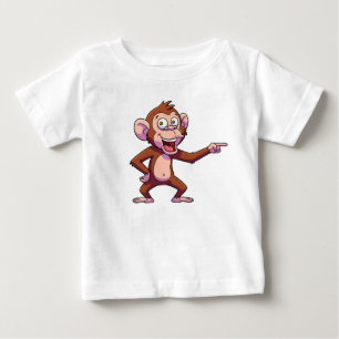 Apenfiguur dat wijst Illustratie