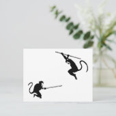 apengevecht briefkaart (Staand voorkant)