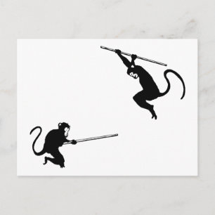 apengevecht briefkaart