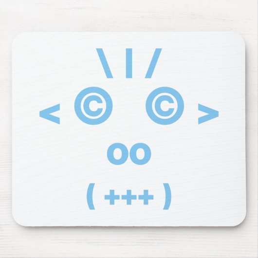 Apengezicht (blauw) muismat (Voorkant)