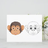 Apenhoofdkleurplaat (Staand voorkant)