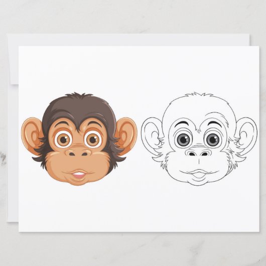 Apenhoofdkleurplaat (Voorkant)