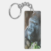 Apenkap ~ Japanse Gorilla Eet Sleutelhanger (Voorkant Links)