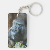 Apenkap ~ Japanse Gorilla Eet Sleutelhanger (achterkant)