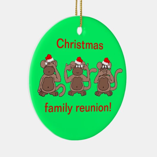 apenkerstkerst keramisch ornament (Rechts)