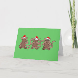apenkerstmis feestdagen kaart
