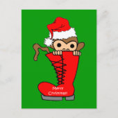 apenkerstmis feestdagenkaart (Voorkant)